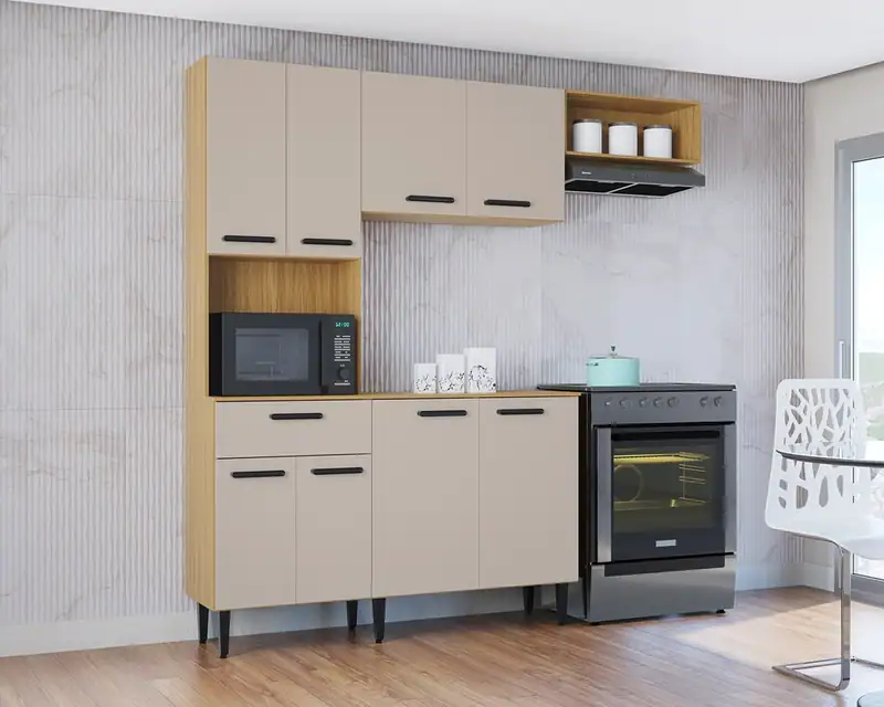 Cozinha Dora - portas Lisa – Jotaí Móveis Fortaleza