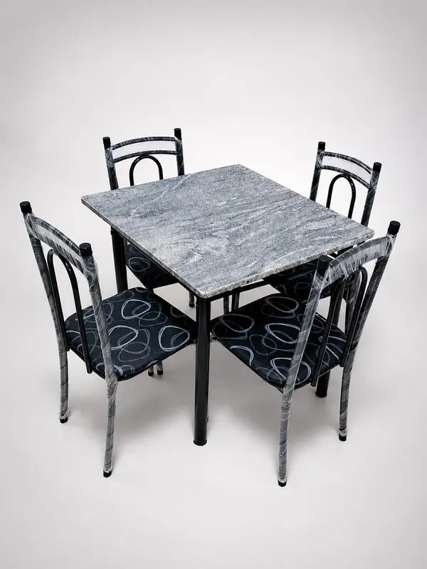 Conjunto de Mesa 75x70 Granito – Jotaí Móveis Fortaleza